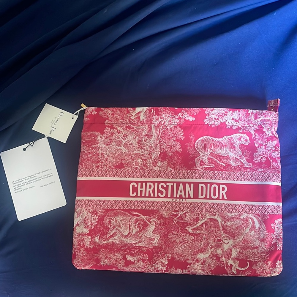 Christian Dior Small Travel Bag Pink/White